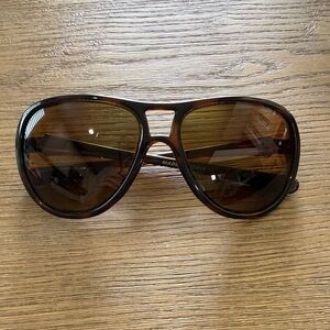 Oakley Brown Tortoiseshell Aviator Sunglasses